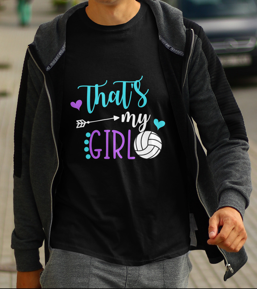 That's My Girl Volleyball Mom Game Day Player T-Shirt