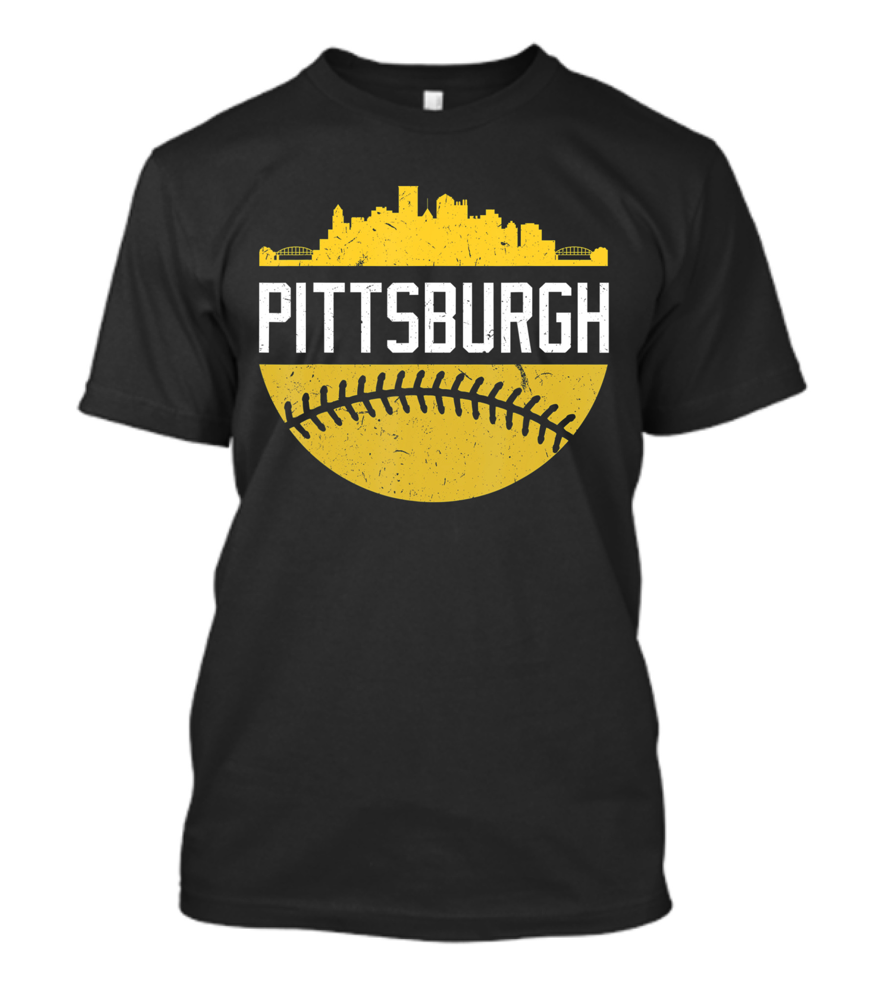 Pittsburgh Vintage Baseball City Skyline T-Shirt