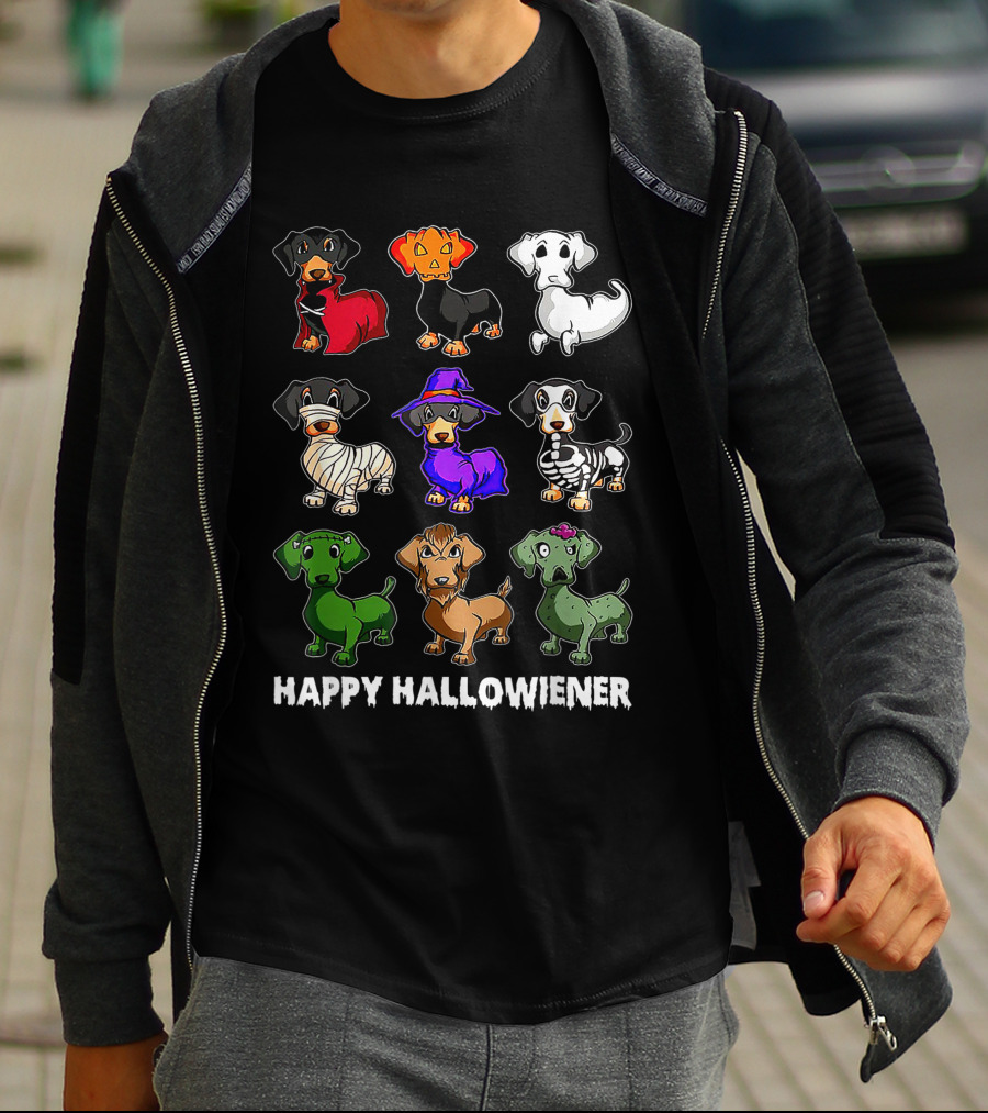 Happy Halloweiner Funny Halloween Dachshund Dogs Lover T-Shirt