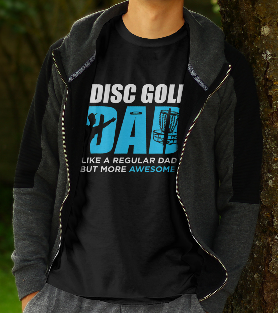 Disc Golf Dad Like A Regular Dad But More Awesome Vintage Funny Disc Golfing Player T-Shirt