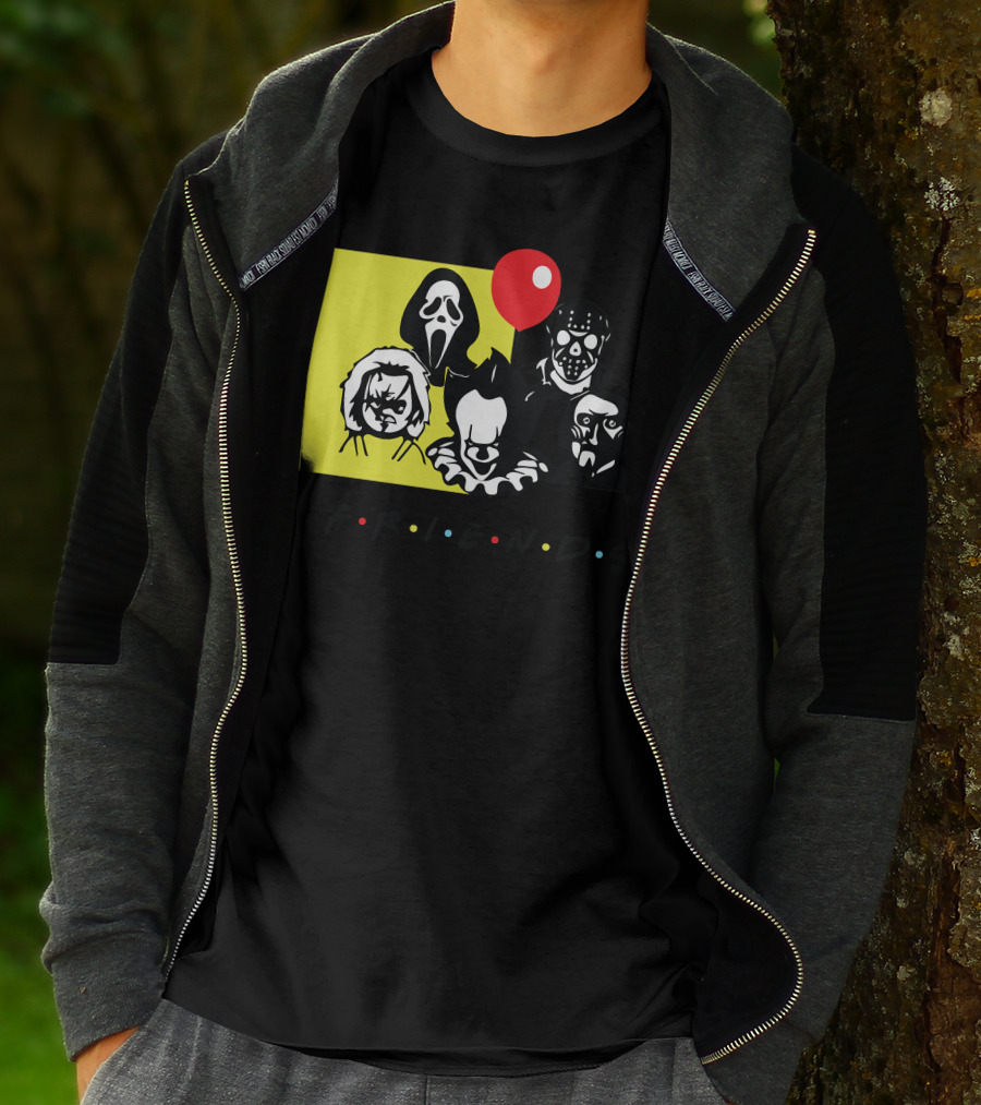 Friends Ghostface Chucky Pennywise Jason Freddy T-Shirt