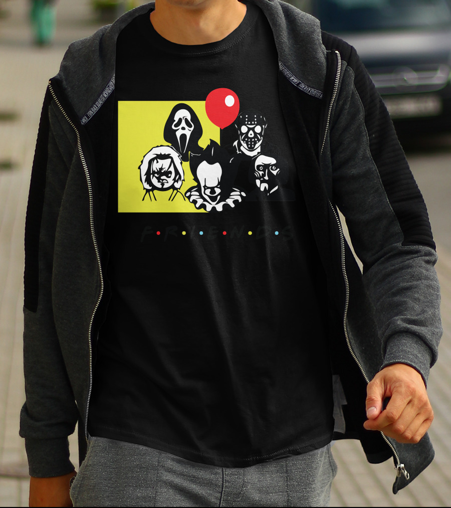Friends Ghostface Chucky Pennywise Jason Freddy T-Shirt