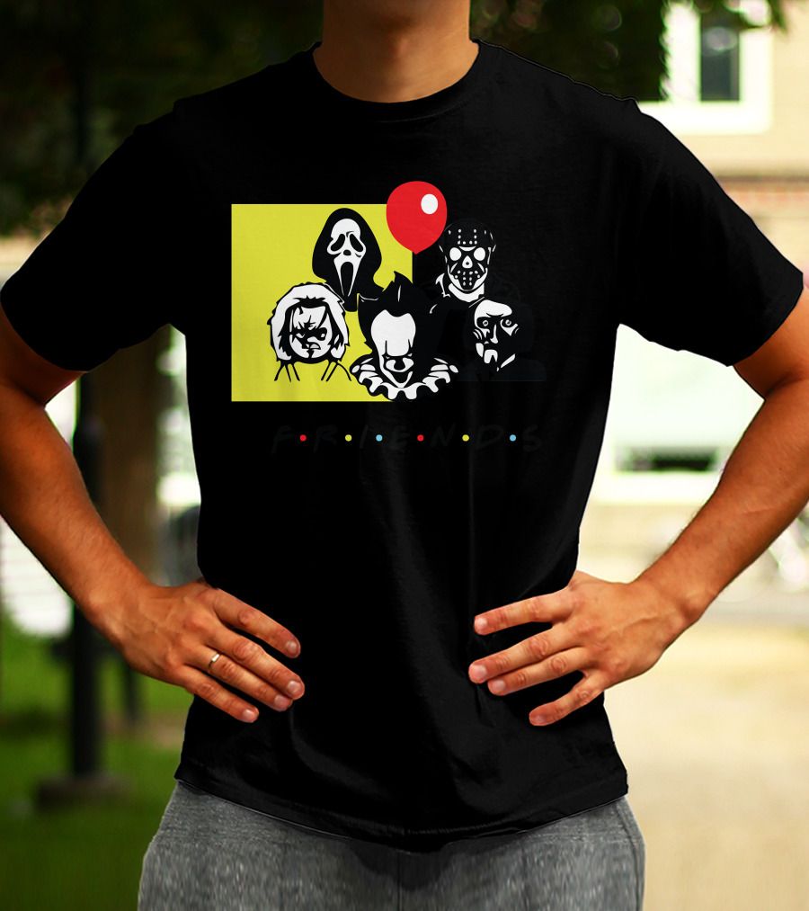 Friends Ghostface Chucky Pennywise Jason Freddy T-Shirt
