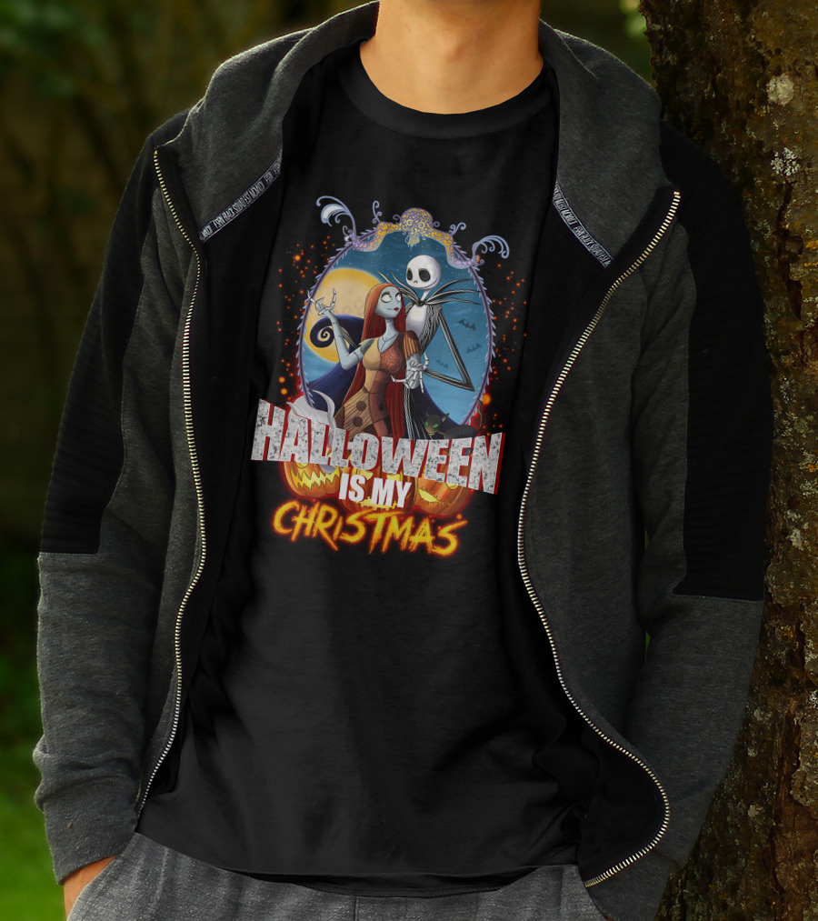 Halloween Is My Christmas Jack And Sally T-Shirt