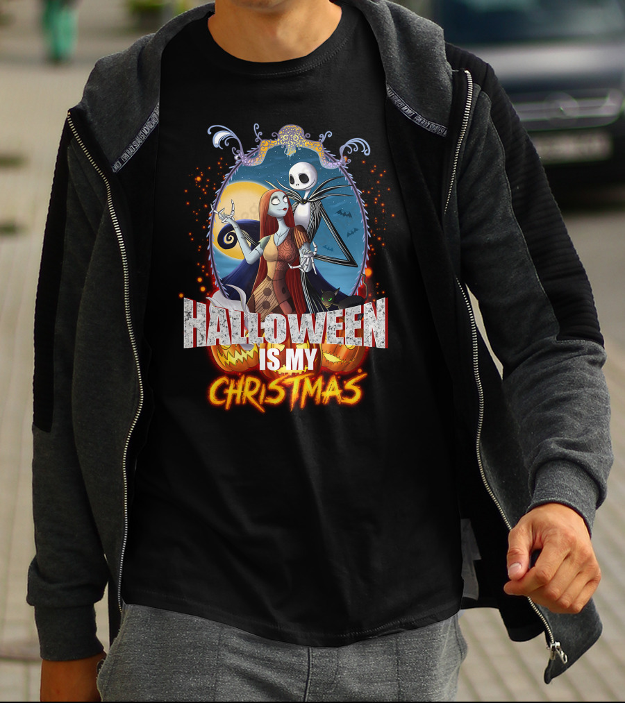 Halloween Is My Christmas Jack And Sally T-Shirt
