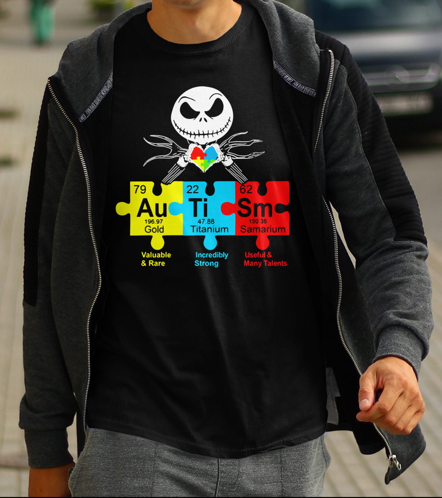 Jack Au Ti Autism Puzzle Heart Valuable Rare Incredibly Strong Useful Talents T-Shirt