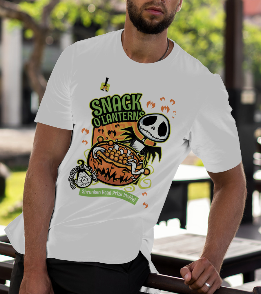 Snack O'Lanterns What's This Shrunken Head Prize Inside T-Shirt