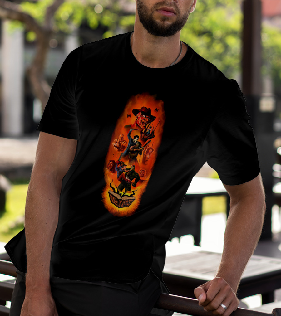 Freddy Kurger Michael Myers Freddy Krueger Michael Myers Iconic Horror Characters T-Shirt