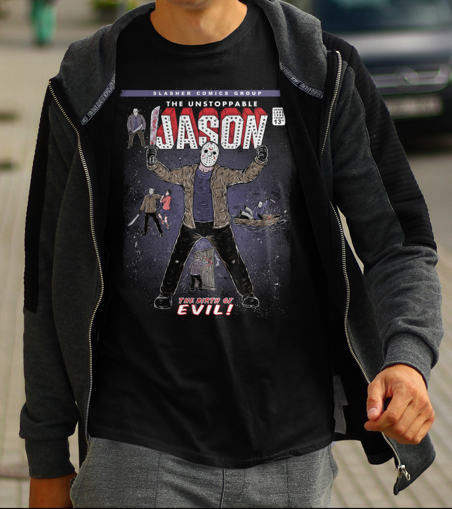 SLASHER COMICS GROUP THE UNSTOPPABLE JASON THE BIRTH OF EVIL T-Shirt