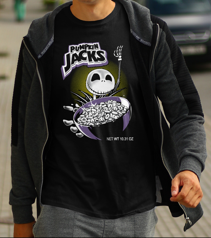 Pumpkin Jacks Cereal Halloween Skeleton NET WT 10.31 OZ T-Shirt