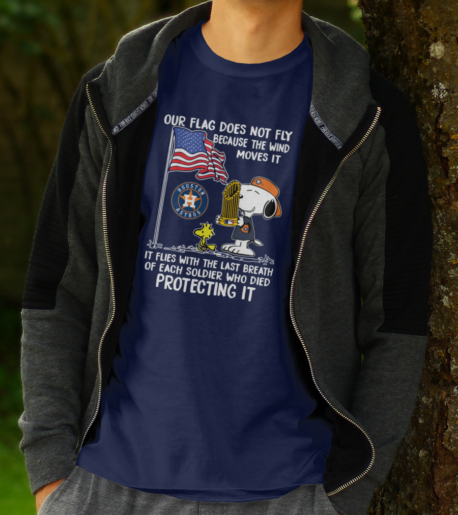 Our Flag Does Not Fly Houston Astros Snoop Protecting It T-Shirt