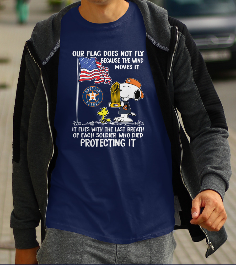 Our Flag Does Not Fly Houston Astros Snoop Protecting It T-Shirt