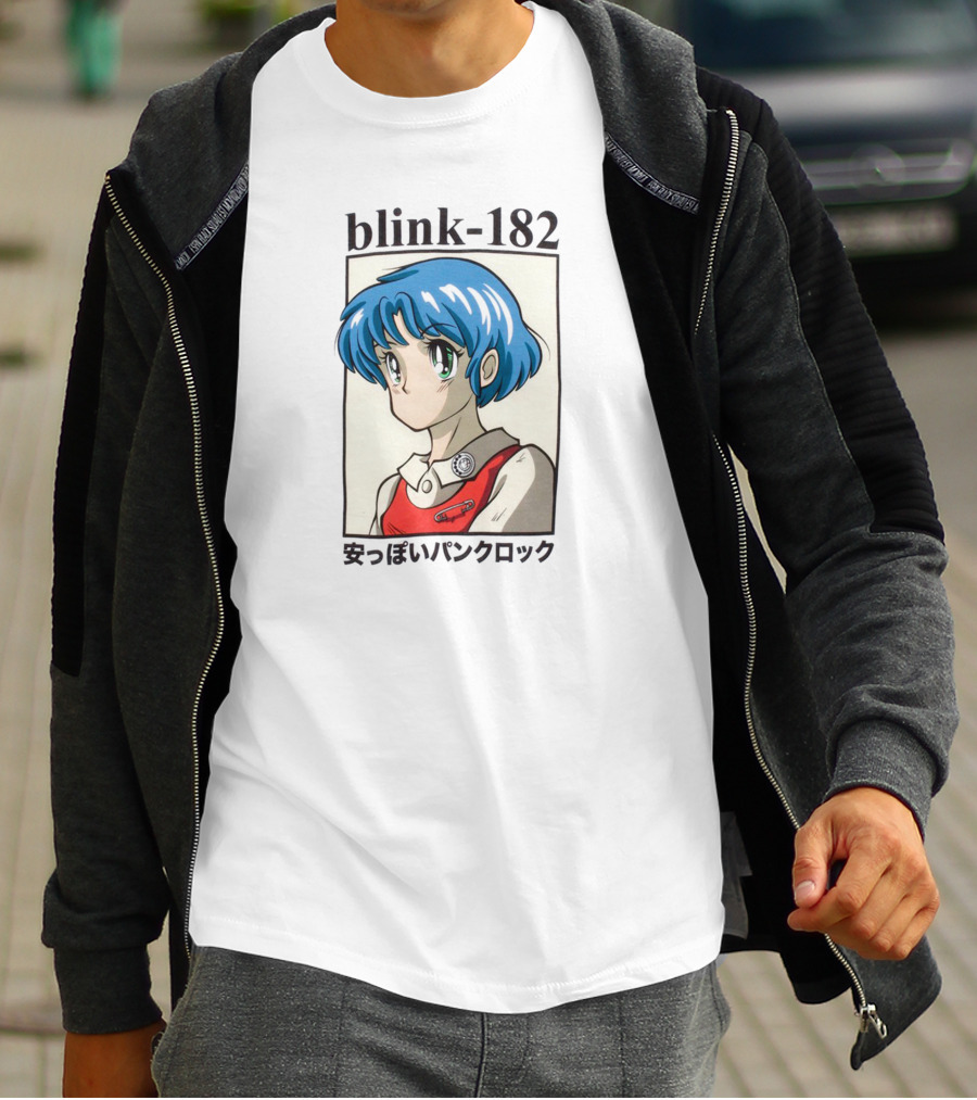 Blink 182 Anime Style Art Punk Rock Kanji T-Shirt