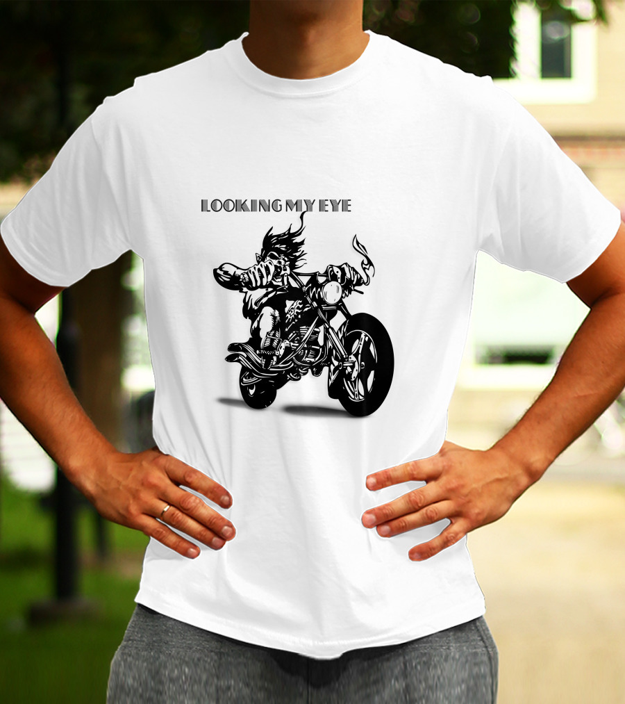 Raider Looking My Eye Biker Riding Motorcycle T-Shirt