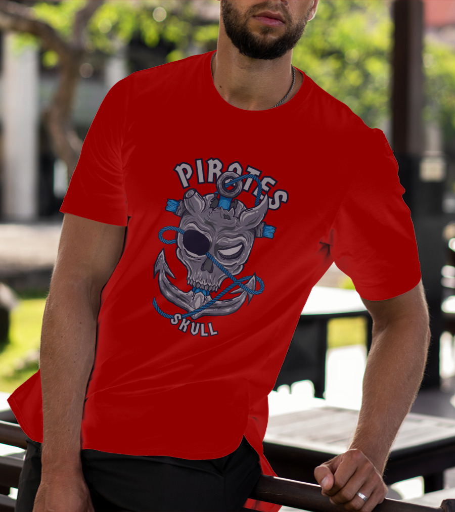 Pirates Skull Pirates Of The Caribbean Anchor Rope T-Shirt