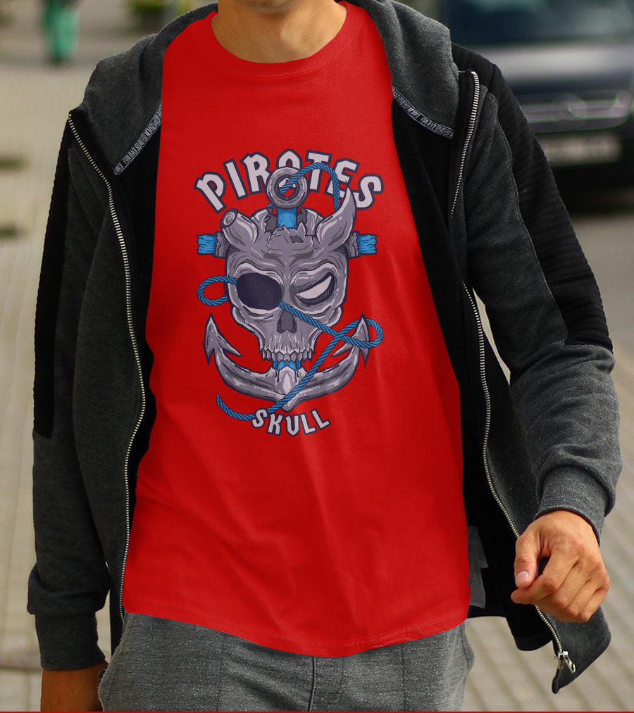 Pirates Skull Pirates Of The Caribbean Anchor Rope T-Shirt