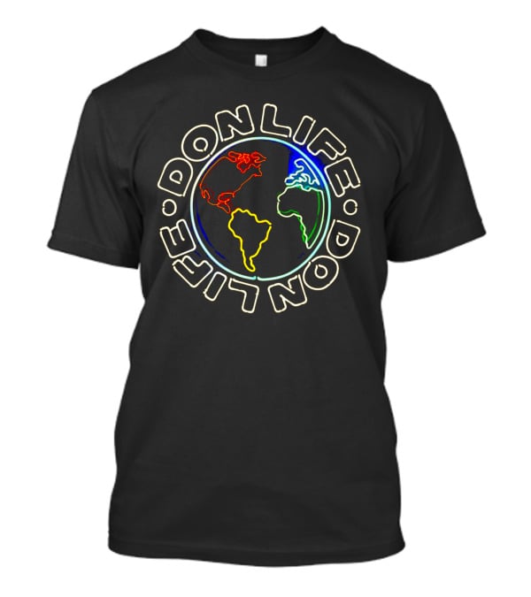 Don Life Neon Globe Earth T-Shirt