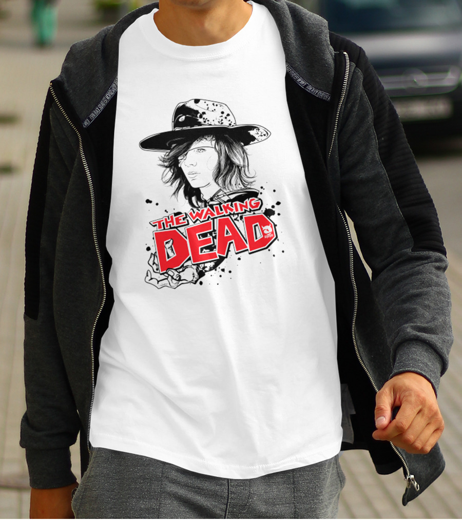 The Walking Dead Character Art Black Hat T-Shirt