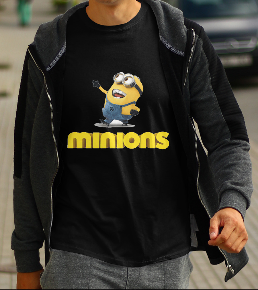 Minions Character With Iconic Yellow Costume And Goggles T-Shirt