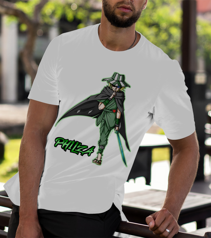 PH1LZA Ninja Warrior Style With Sword And Cloak T-Shirt