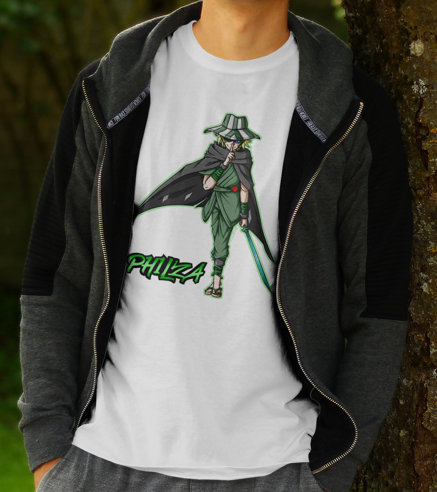 PH1LZA Ninja Warrior Style With Sword And Cloak T-Shirt