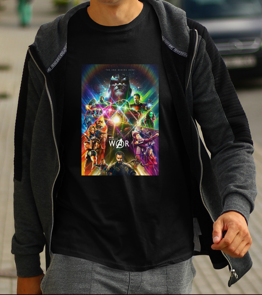 Avenger Infinity War The End Begins Here T-Shirt