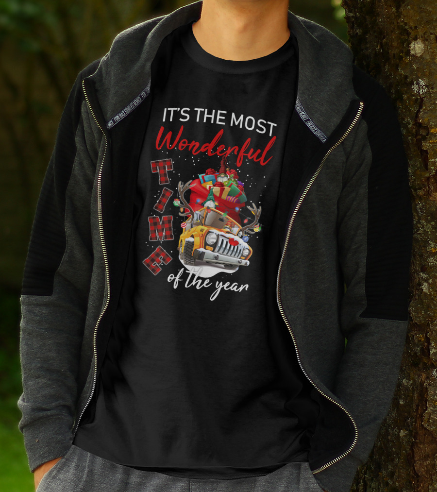 It's The Most Wonderful Time Of The Year Christmas Truck With Gifts T-Shirt