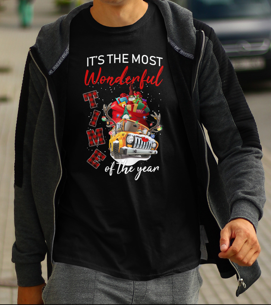 It's The Most Wonderful Time Of The Year Christmas Truck With Gifts T-Shirt
