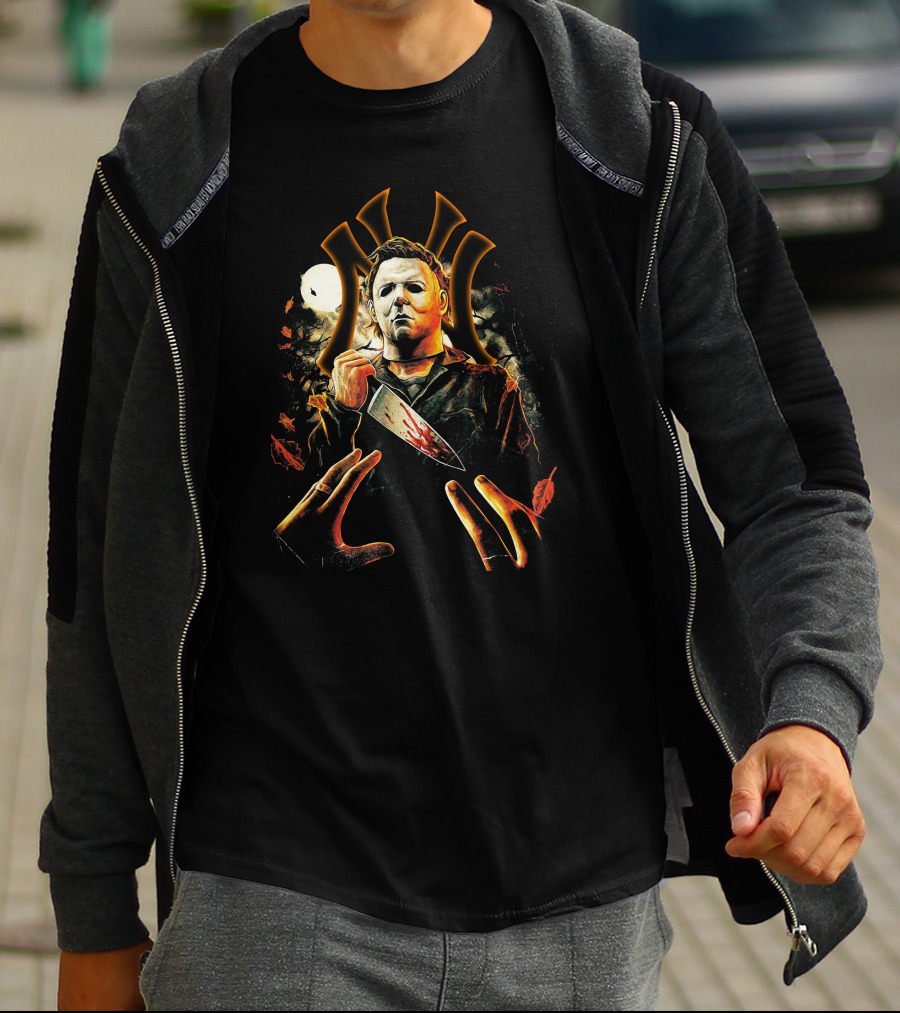 NY Yankee Michael Myers Halloween T-Shirt