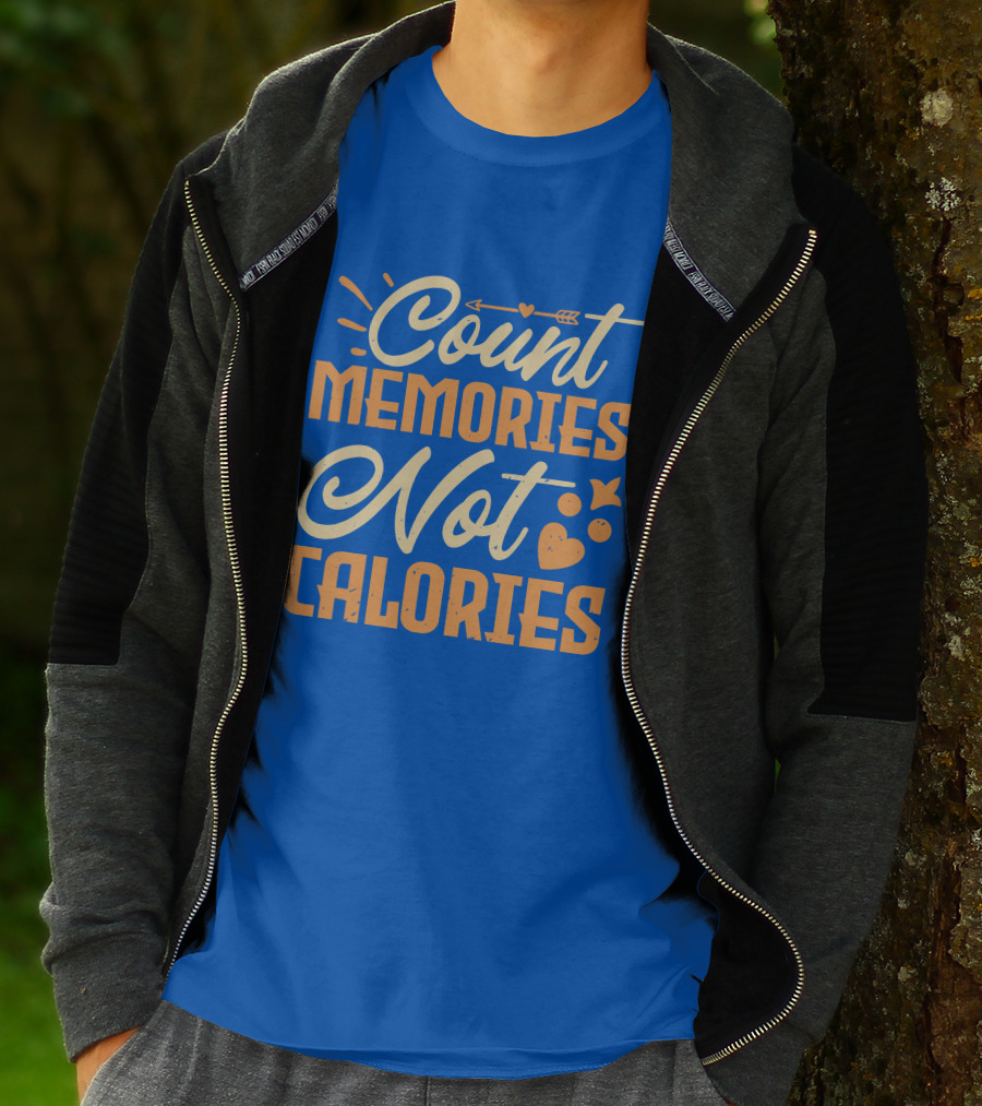 Count Memories Not Calories Heart Arrow T-Shirt
