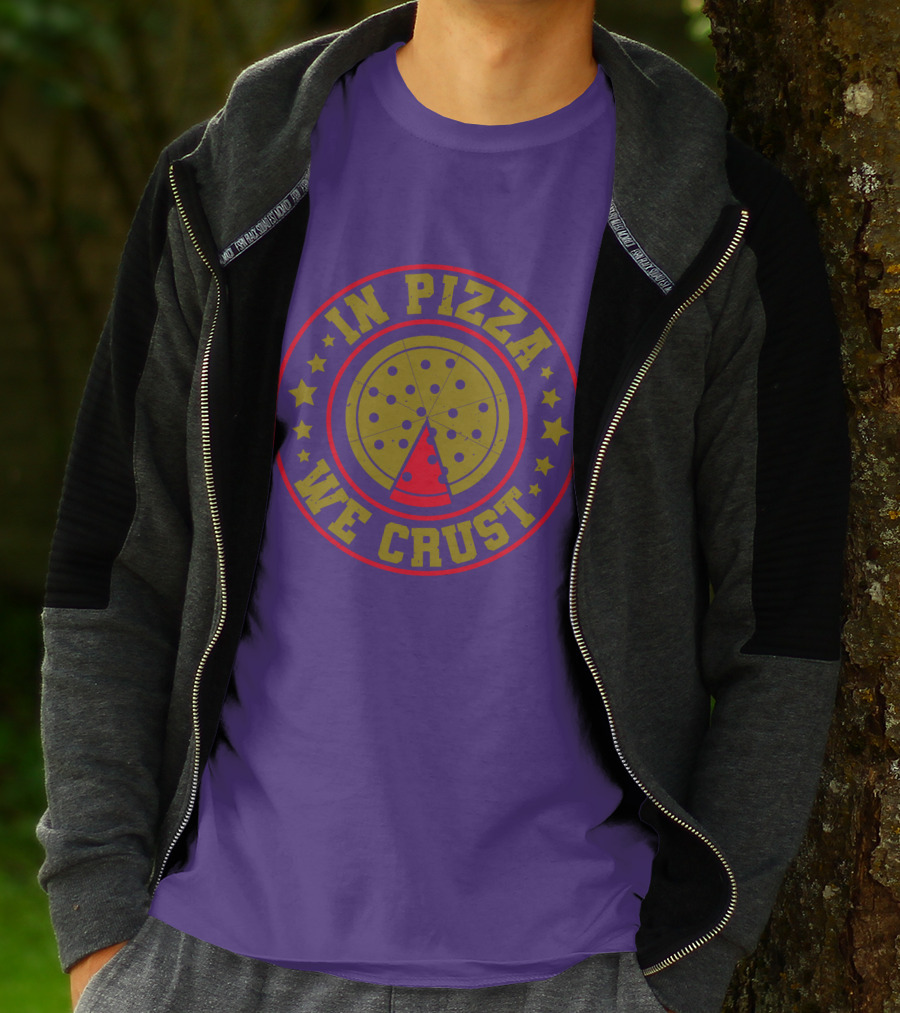 In Pizza We Crust Star-Circle Slice T-Shirt
