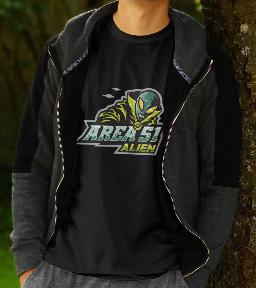 Area 51 Alien E Sport Halloween Witch Alien T-Shirt