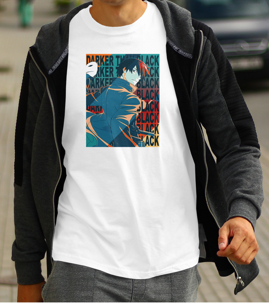 Darker Than Black Anime Character Mask T-Shirt