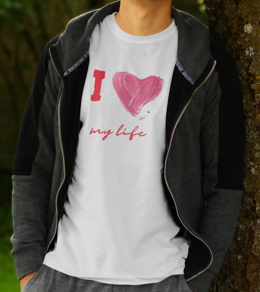 I Love My Life Heart Paintbrush T-Shirt