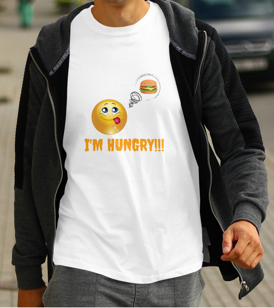 I'M HUNGRY Emoji Burger Craving T-Shirt