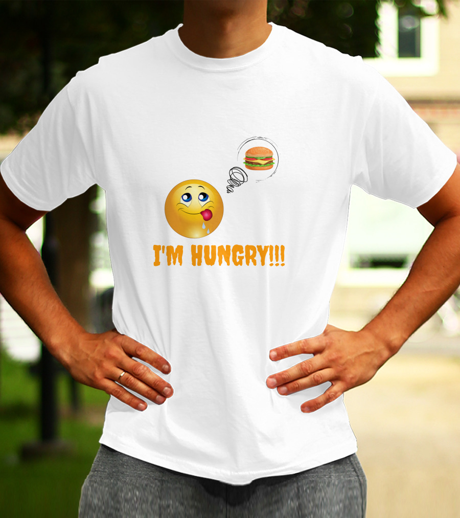 I'M HUNGRY Emoji Burger Craving T-Shirt
