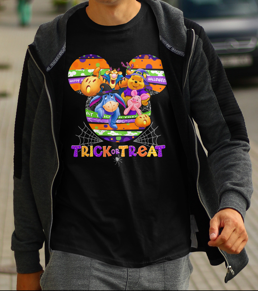 Happy Halloween Trick Or Treat Winnie The Pooh And Friends Disney T-Shirt