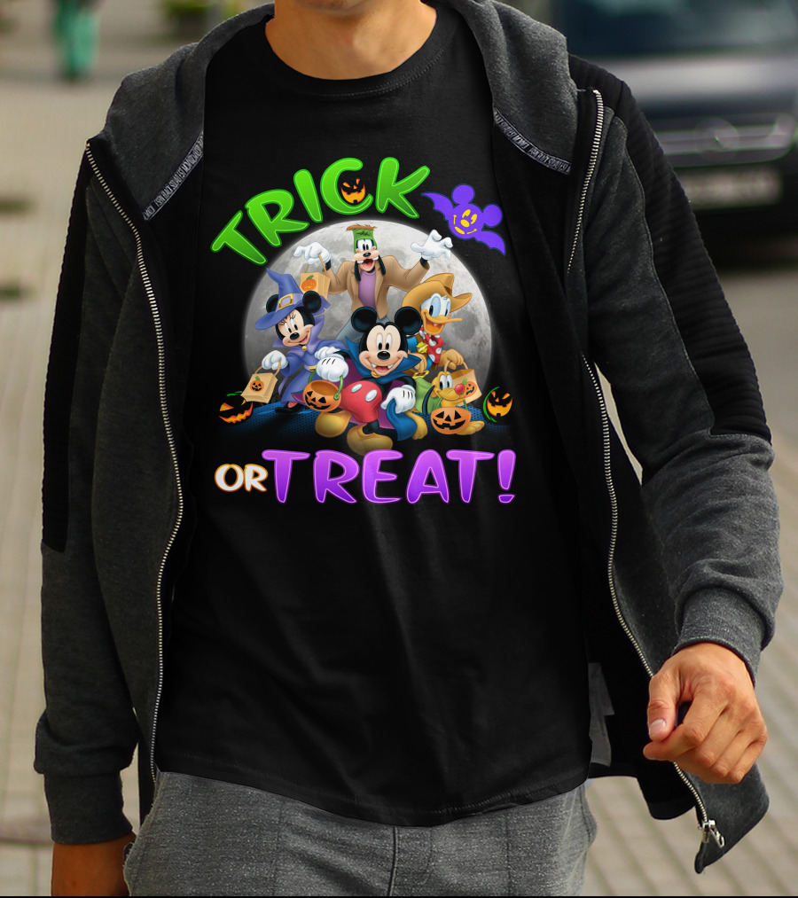 Mickey And Friends Trick Or Treat Halloween Moon Magic T-Shirt