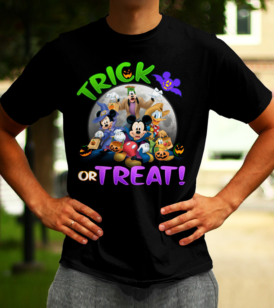 Mickey And Friends Trick Or Treat Halloween Moon Magic T-Shirt