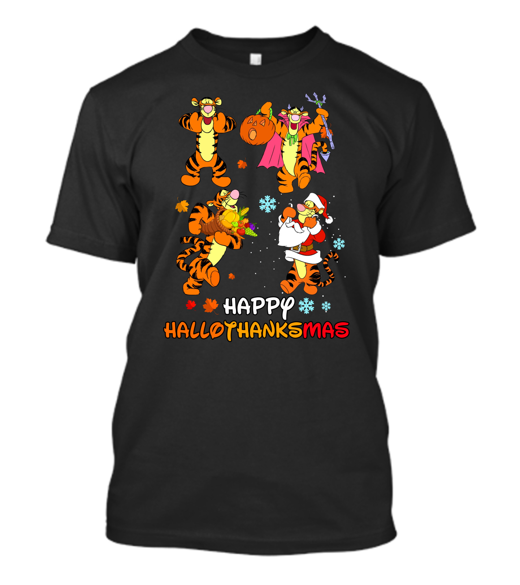 Happy Hallothanksmas Tigger Disney Holiday Crossover T-Shirt