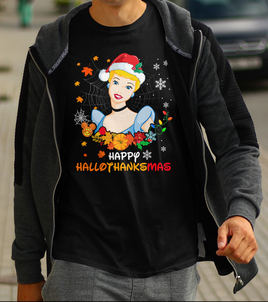 Cinderella Happy Hallothanksmas Holiday Celebration T-Shirt