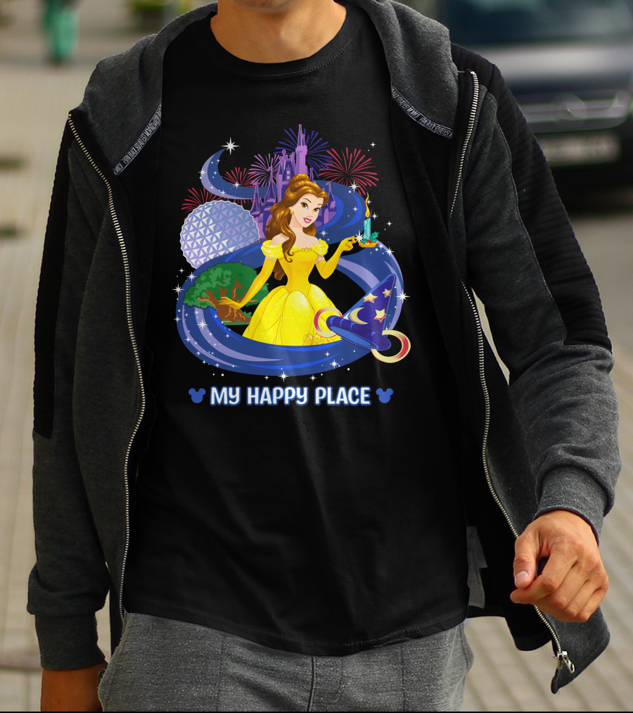 My Happy Place Belle Castle Magic Spell Tower Celebration T-Shirt