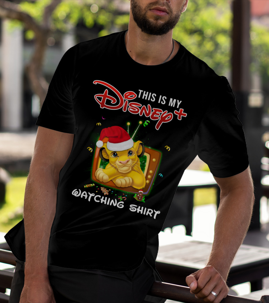 This Is My Disney+ Watching Shirt Simba Christmas T-Shirt