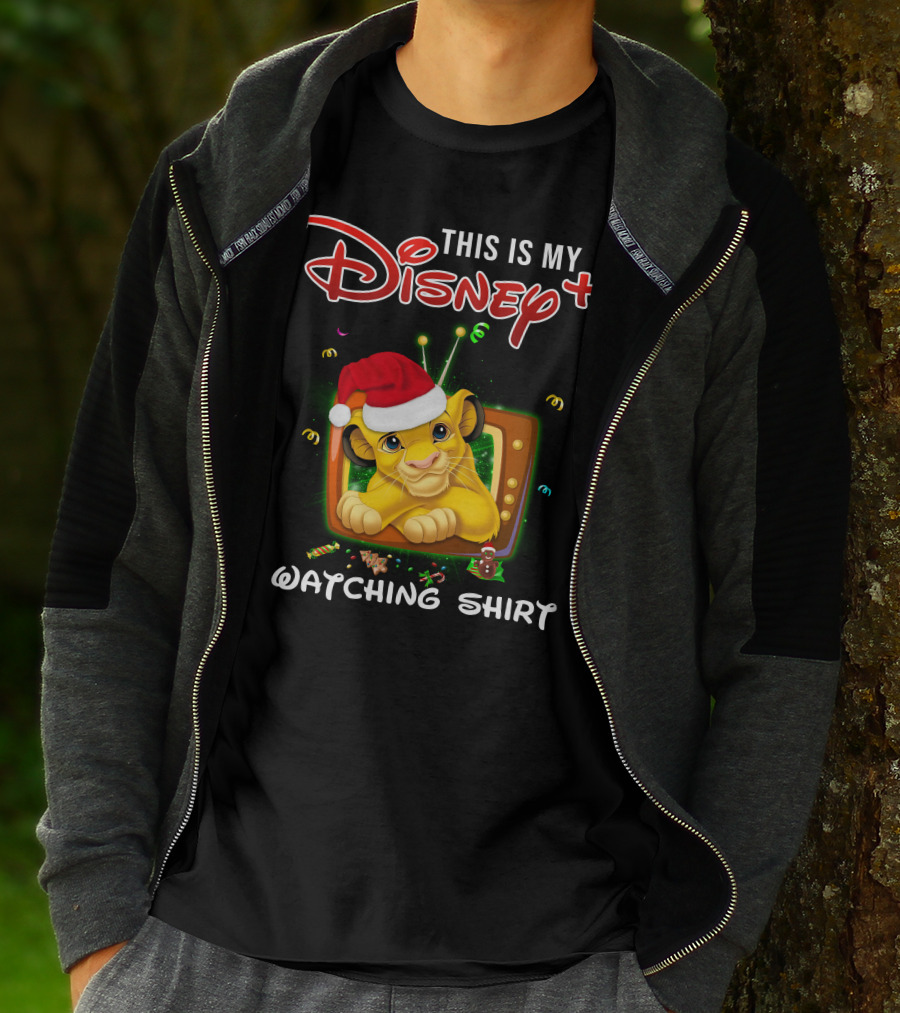 This Is My Disney+ Watching Shirt Simba Christmas T-Shirt
