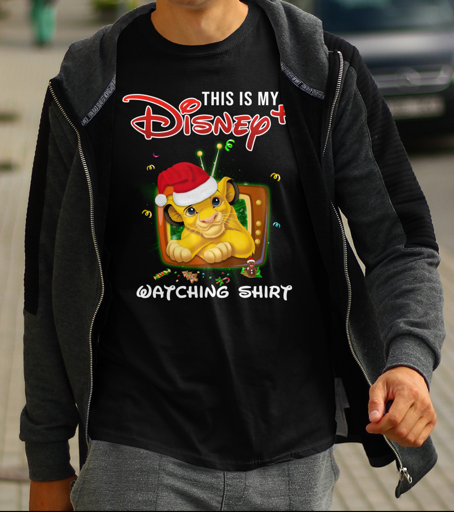 This Is My Disney+ Watching Shirt Simba Christmas T-Shirt