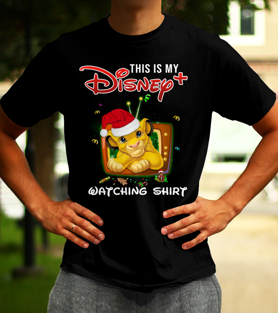 This Is My Disney+ Watching Shirt Simba Christmas T-Shirt
