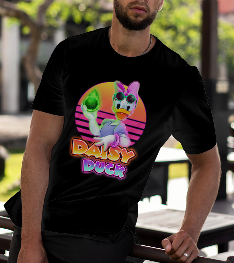 Daisy Duck Neon Glow Vintage Retro Aesthetic T-Shirt
