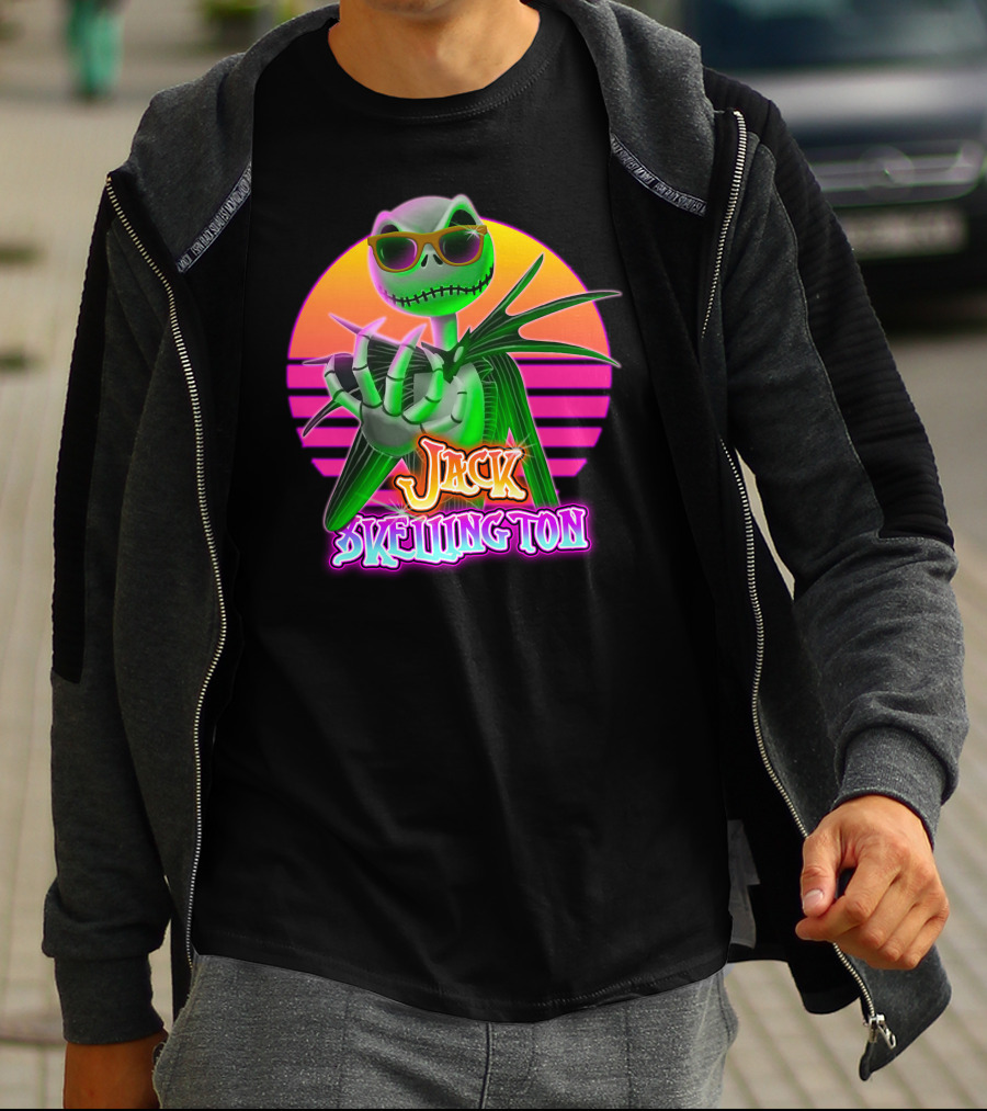 Jack Skellington Retro Neon Style T-Shirt
