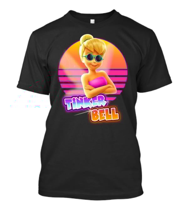 Tinker Bell 80S Retro Sunset Style T-Shirt
