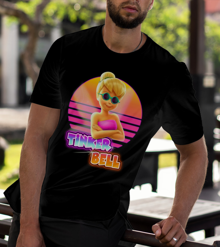 Tinker Bell 80S Retro Sunset Style T-Shirt